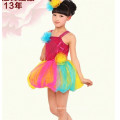 Stunning Sequin lycra leotard children stage dance dress /tutu dress costume for child